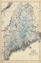 Maine 1887 County and Township Map